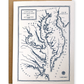 Chesapeake Bay Map Greeting Card