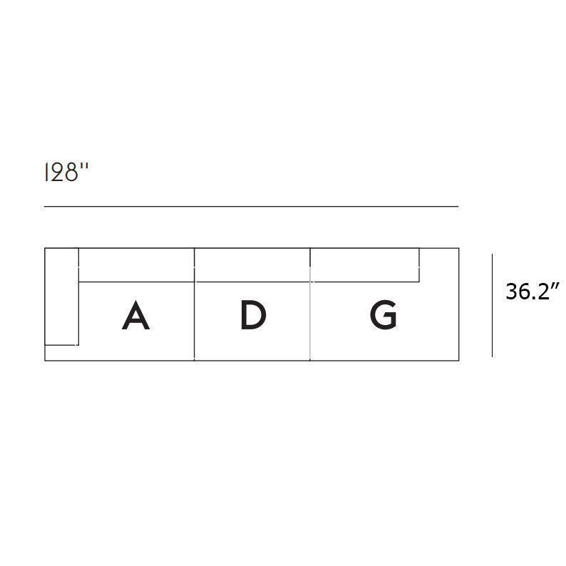 Connect 3-Seater Sofa with Open End