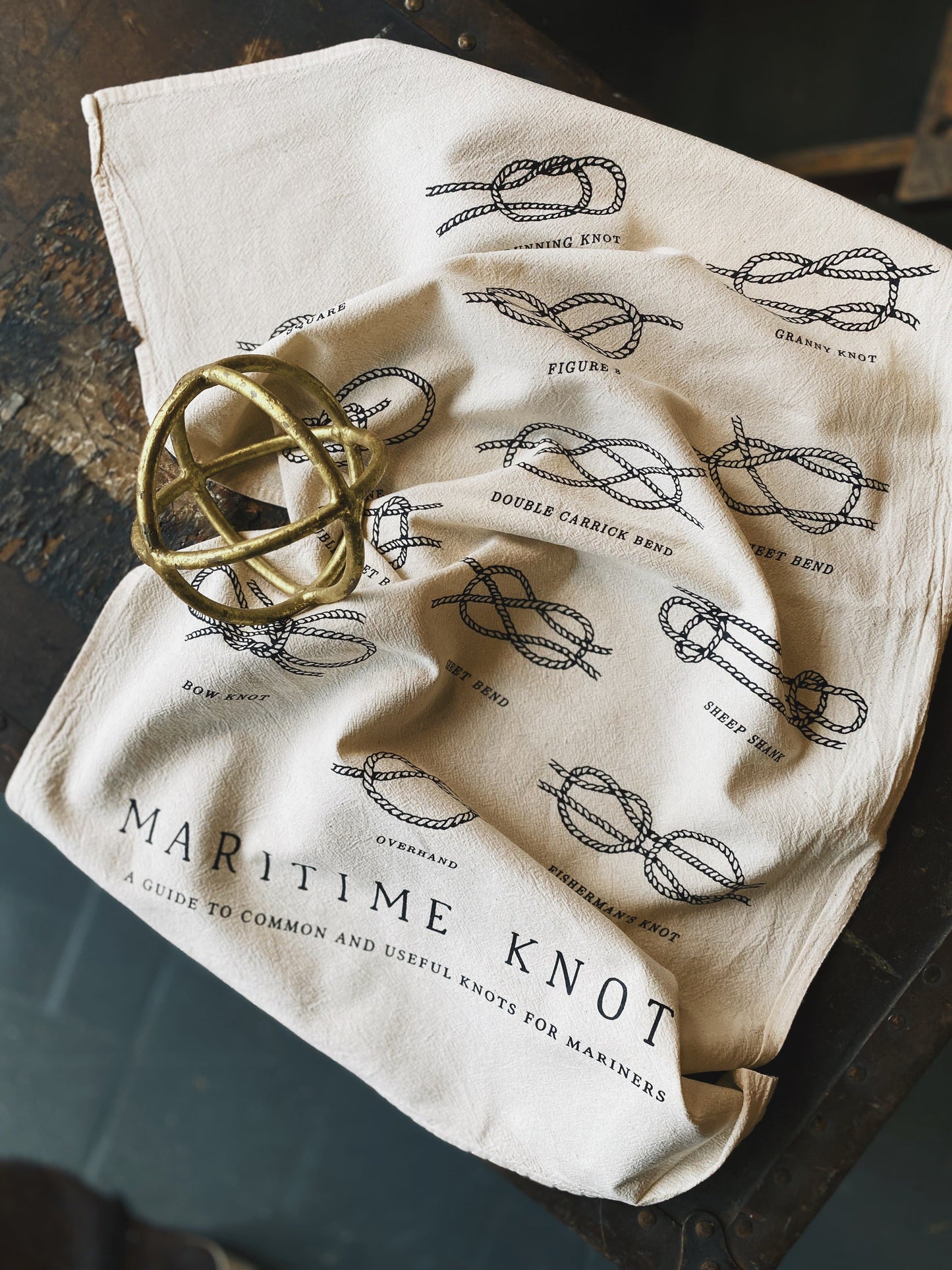 Maritime Knots Flour Sack Tea Towel