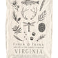 Field Guide to Virginia Flour Sack Tea Towel