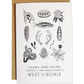 West Virginia Field Guide Greeting Card