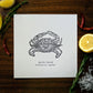 Blue Crab Letterpress Print