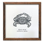 Blue Crab Letterpress Print