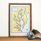Chesapeake Bay Map 11x17 Print