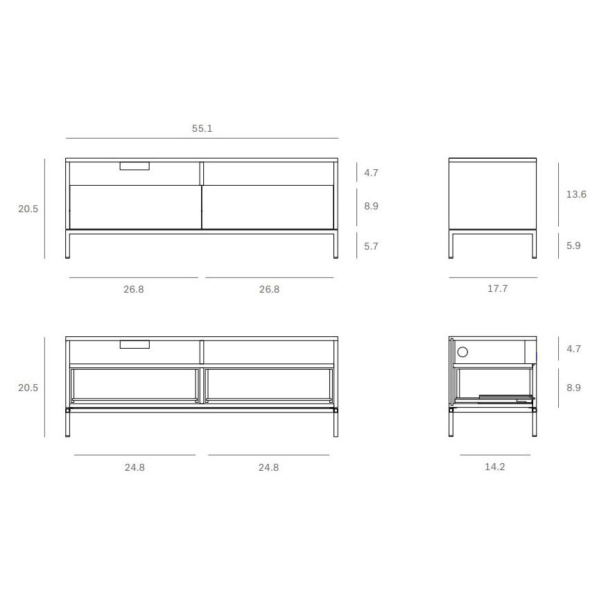 Ligna 2-Drawer Media Console