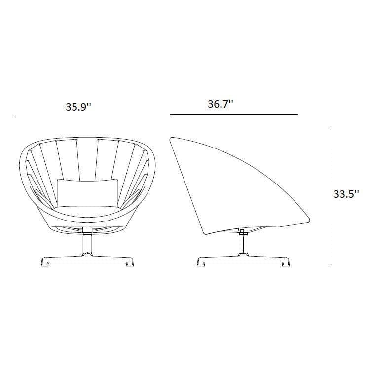 Peacock Lounge Chair with Swivel Base