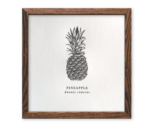 Pineapple Letterpress Print