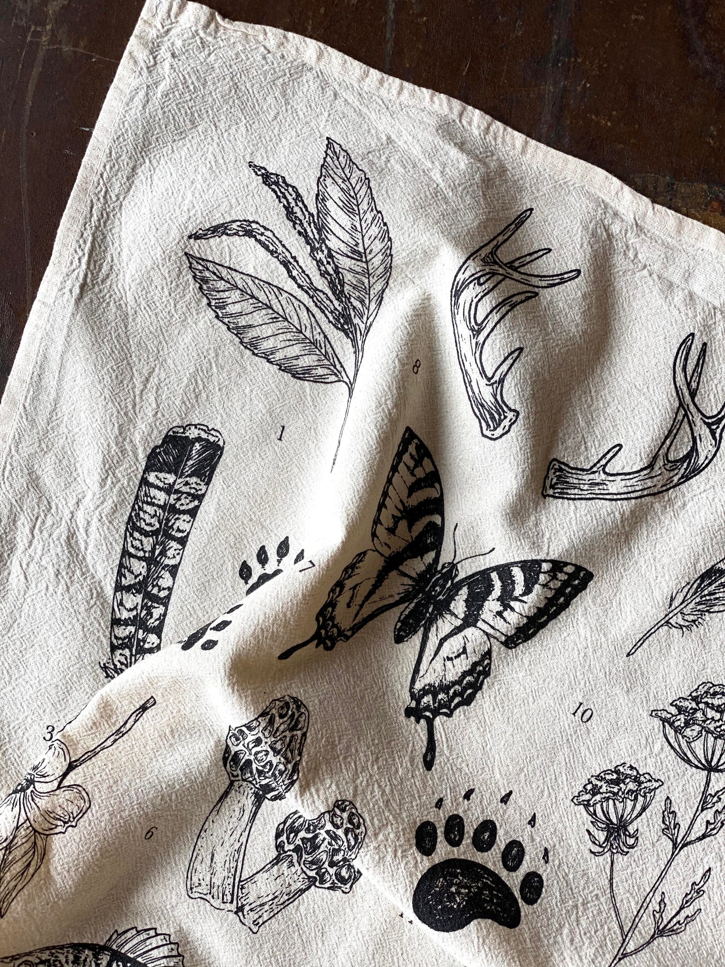 Field Guide to Shenandoah National Park Flour Sack Tea Towel