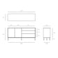 Whiteboard 2-Door 3-Drawer Sideboard